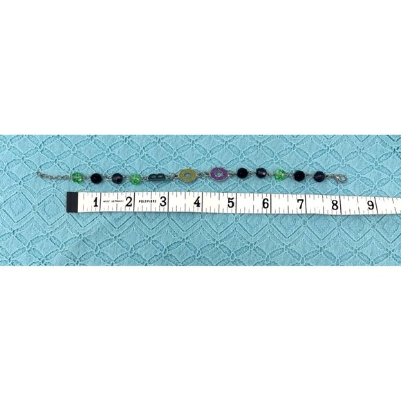 Halloween-Themed Beaded Bracelets Set Of 3 Handcrafted 1990s With Charms & Clasp - Picture 8 of 9